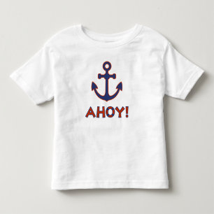 AHOY! Buoy + Anchor Design Red+Blue Toddler T-shirt