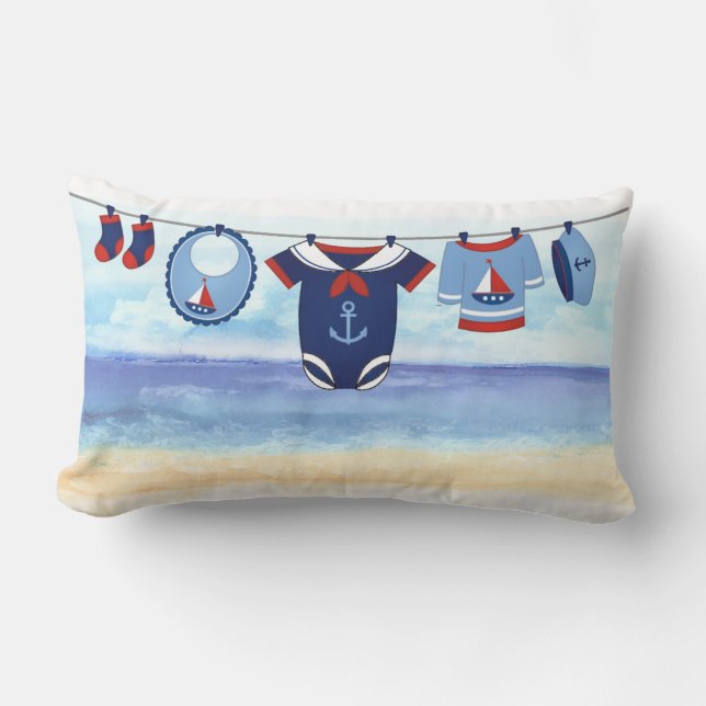 Ahoy C'est un garçon Coussin Baby shower (Recto)