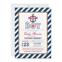 Ahoy C'est UN GARÇON ! Invitation baby shower