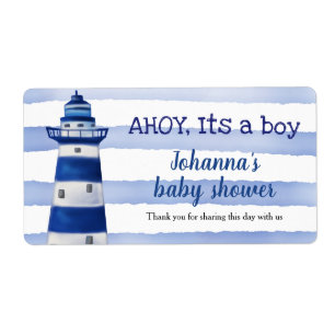 Ahoy C'Est Un Petit Phare   Baby shower nautique