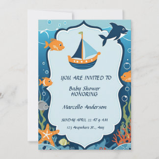 "Ahoy ! C'est une invitation de Baby shower de gar