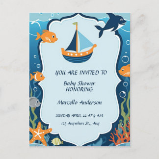 "Ahoy ! C'est une invitation de Baby shower de gar