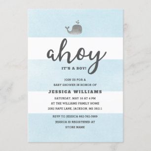 Ahoy C'est une invitation pour Baby showers