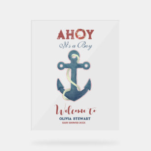 Ahoy est un garçon Nauticcal Baby shower Boy Bienv