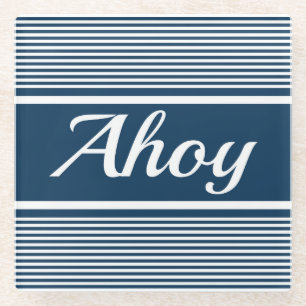 Ahoy Glass Coaster