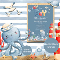 Ahoy It’s a Boy Blue Nautical Baby Shower