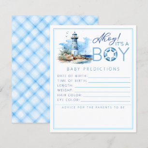 Ahoy It’s a Boy Nautical Baby Shower Prediction