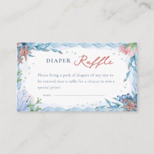 Ahoy It’s a Boy! Nautical Diaper Raffle Enclosure Card