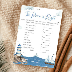 Ahoy It’s A Boy Nautical The Price Is Right Game