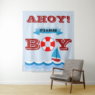 Ahoy! It's A Baby Boy Tapestry