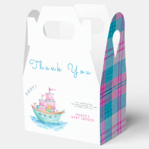 Ahoy It's A Baby Ship Animals Sailboat Baby Shower Favor Box