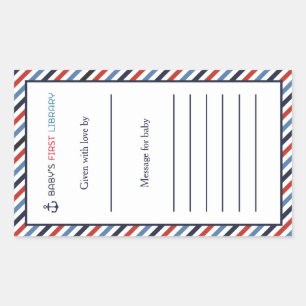 Ahoy It's a Book Bookplate Sticker Portrait