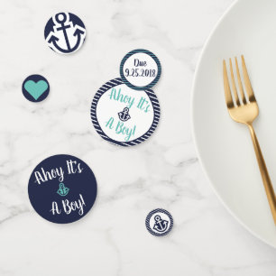 Ahoy It's A Boy Anchor Customizable Confetti