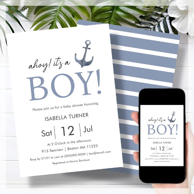 Ahoy! It's a Boy | Baby Shower Invitation (Creator Uploaded)