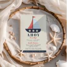 Ahoy It's a Boy Baby Shower Invitation