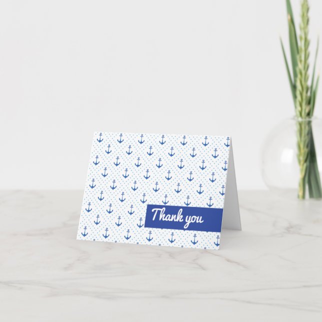 Ahoy It's a Boy Baby Shower Thank You (Front)