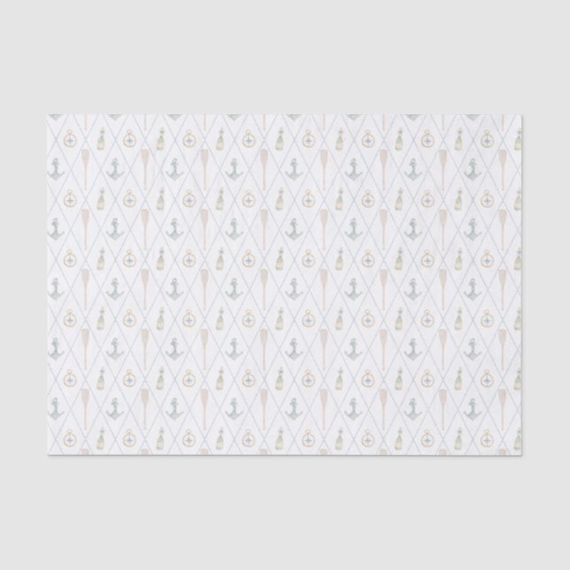 Ahoy Its a Boy Baby Shower Tissue Paper (Front)