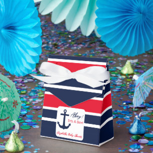 Ahoy It's A Boy! Nautical Baby Shower Favor Box