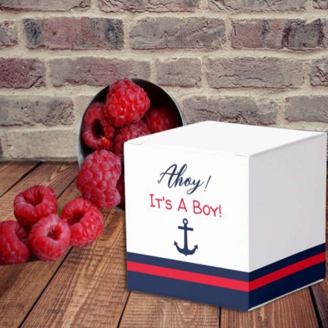 Ahoy It's A Boy! Nautical Baby Shower Favor Box (Creator Uploaded)