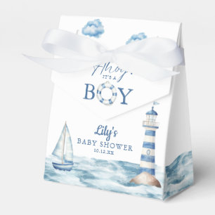 Ahoy Its A Boy Nautical Baby Shower Favor Box
