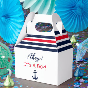 Ahoy It's A Boy! Nautical Baby Shower Favor Box
