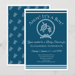 Ahoy it's a Boy! Nautical Baby Shower Invitation