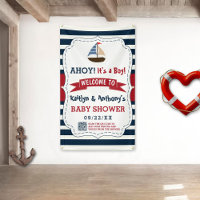 Ahoy It's A Boy! Nautical Boat Baby Shower Welcome