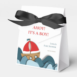 Ahoy its a boy Nautical Boy Baby Shower Favor Box