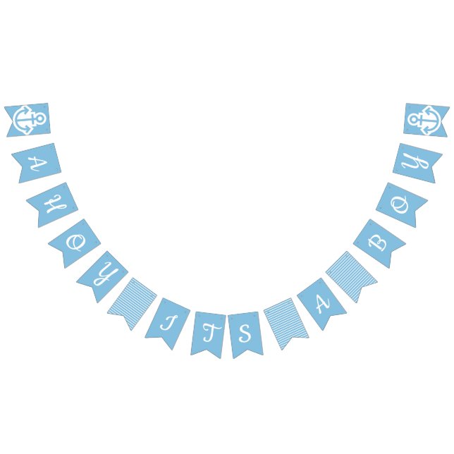 Ahoy Its A Boy Nautical Bunting Bunting Flags (All)