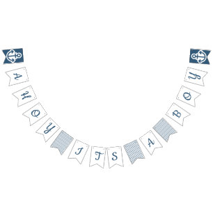 Ahoy Its A Boy Nautical Bunting Bunting Flags