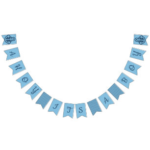 Ahoy Its A Boy Nautical Bunting Flags