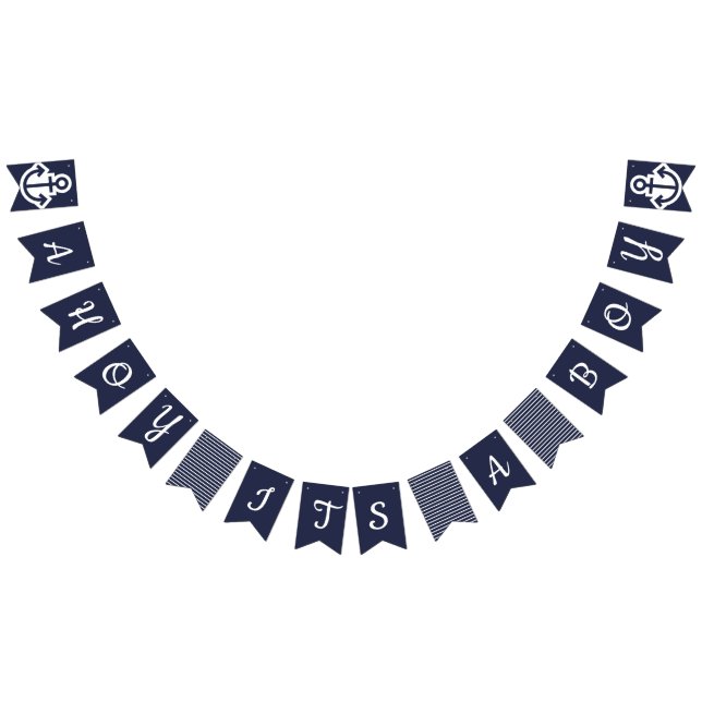 Ahoy Its A Boy Nautical Bunting Flags (All)