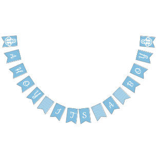 Ahoy Its A Boy Nautical Bunting Flags
