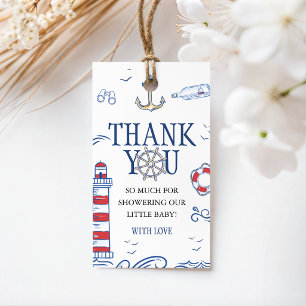 Ahoy It's a Boy Nautical Favour Gift Tags