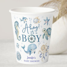 Ahoy It's A Boy Nautical Sailor Baby Shower