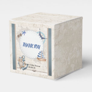 Ahoy its a boy nautical theme baby shower favor box