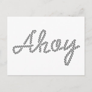Ahoy made of Rope Postcard