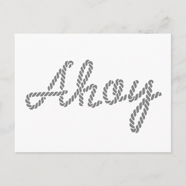 Ahoy made of Rope Postcard (Front)