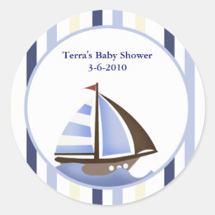 AHOY MATE Sailboat Envelope Seals / Stickers