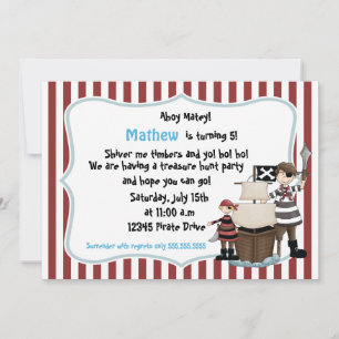 Ahoy Matey - Invitation à la fête d'anniversaire d