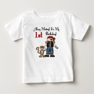 Ahoy Matey Pirate 1st Birthday Baby T-Shirt