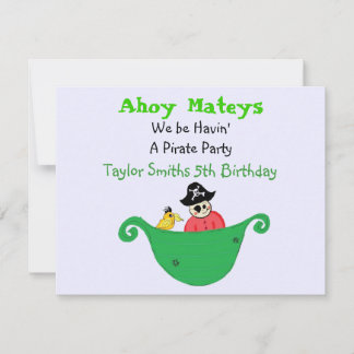 Ahoy Mateys Pirate Party Invitation