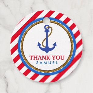 AHOY! Nautical Birthday Baby Shower Favour Tags