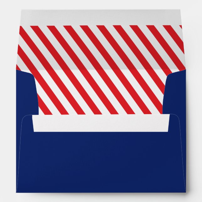 Ahoy! Nautical Blue & Red Envelopes (Back (Bottom))