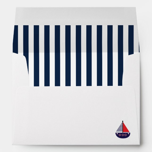 Ahoy Nautical C'est une enveloppe de Baby shower d (Dos (Bas))