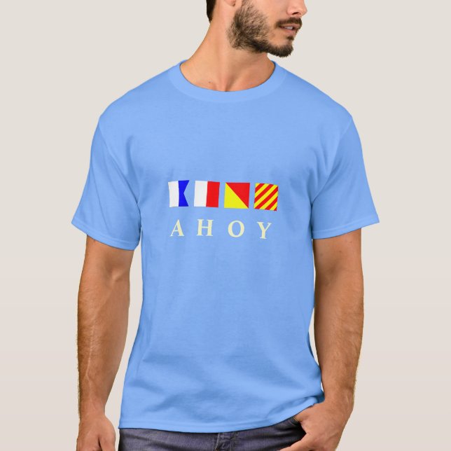 Ahoy Nautical Flags T-Shirt (Front)