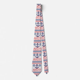 AHOY Nautical Knit Christmas Jumper Style Tie