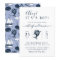 Ahoy! Nautical Whale Baby Boy Shower Invitation