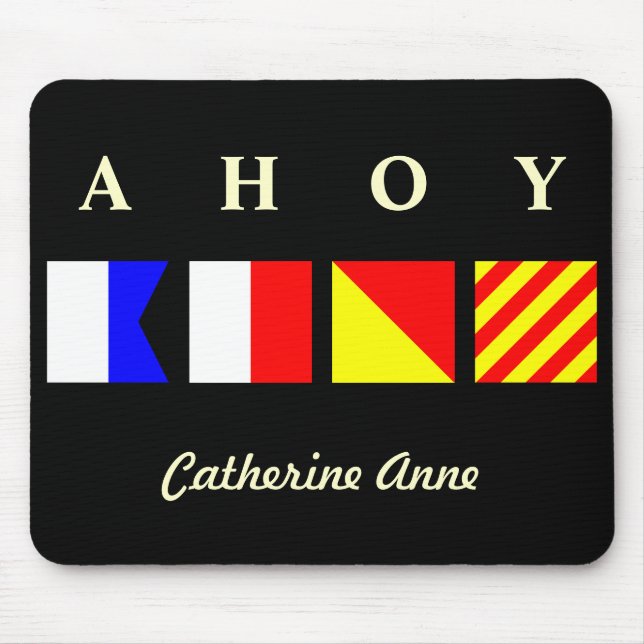 Ahoy Personalized Mousepad (Front)
