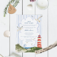 Ahoy Petit Marin Faire-Part Baby Shower Nautique